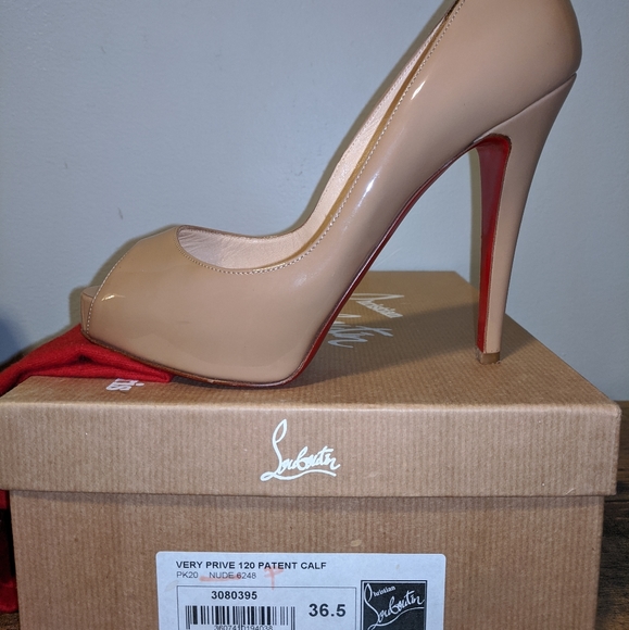 Christian Louboutin Very Prive 120 Patent Calf - Picture 1 of 13